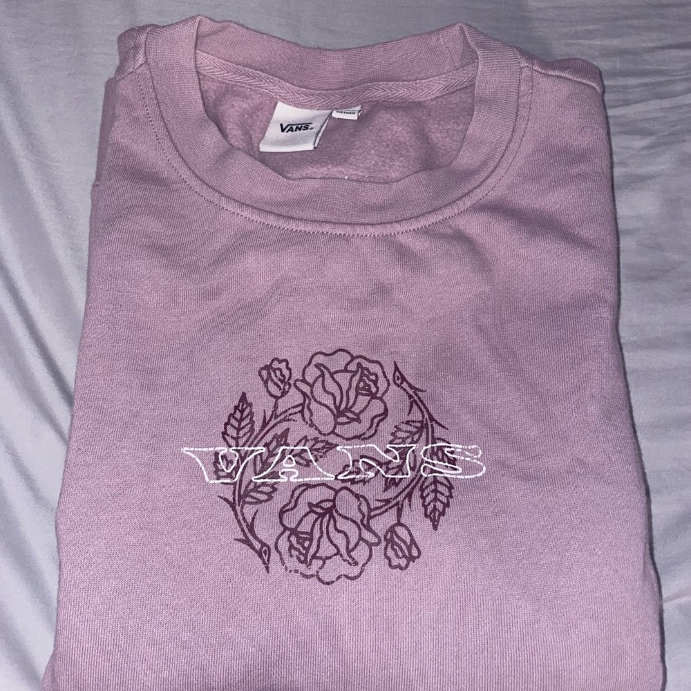 Vans Floral Pink/Faded Grey Unisex Crewneck Sweatshirt